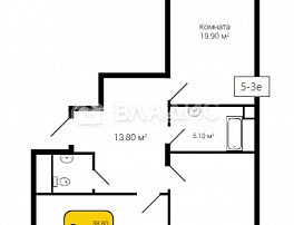 3-комнатная квартира, 83.8 м2