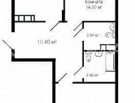 2-комнатная квартира, 58.6 м2
