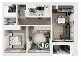 2-комнатная квартира, 77.84 м2