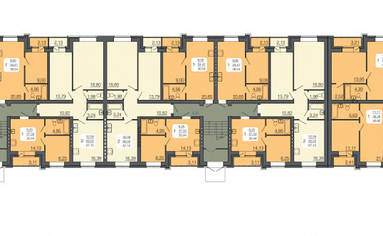 1-Комнатная квартира 35.48м², эт. 2, фото 5