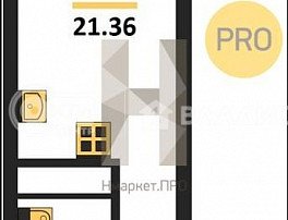 1-комнатная квартира, 21.36 м2