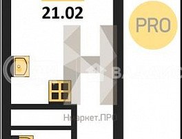 1-комнатная квартира, 21.02 м2