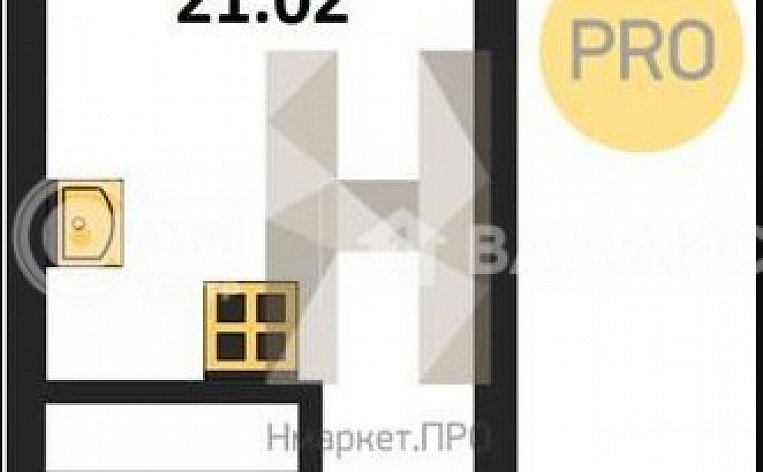 1-комнатная квартира, 21.02 м2, эт. 18, id: 758712, фото 10