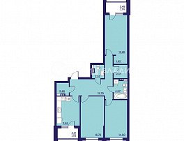 3-комнатная квартира, 92.33 м2