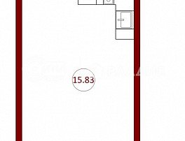 1-комнатная квартира, 19.97 м2
