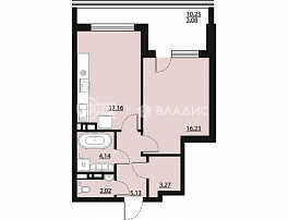 1-комнатная квартира, 51.03 м2