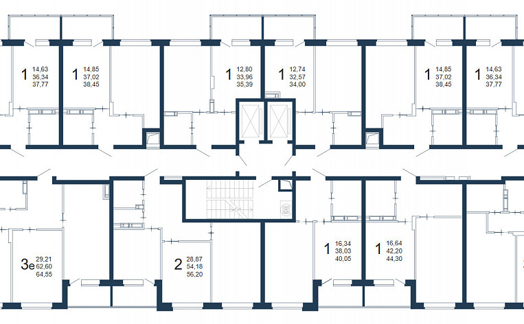1-Комнатная квартира 37.77м², эт. 1, фото 11