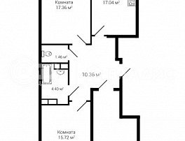 3-комнатная квартира, 85.41 м2