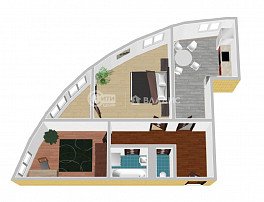 2-комнатная квартира, 55.25 м2