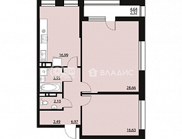 2-комнатная квартира, 80.11 м2