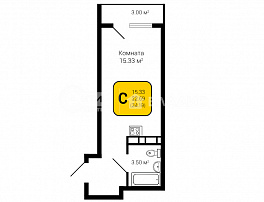 1-комнатная квартира, 24.19 м2