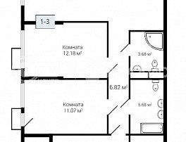 3-комнатная квартира, 86.04 м2