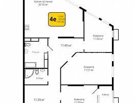 4-комнатная квартира, 107.25 м2