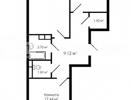 2-комнатная квартира, 68.9 м2