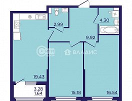2-комнатная квартира, 70 м2