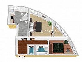 2-комнатная квартира, 55.37 м2