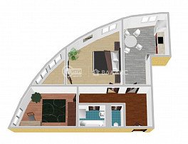 2-комнатная квартира, 55.25 м2