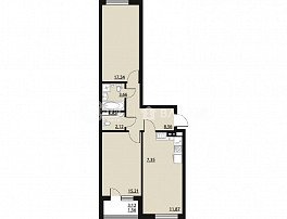 2-комнатная квартира, 68.61 м2