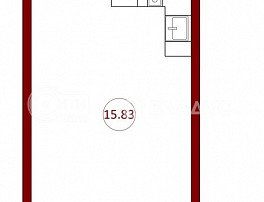 1-комнатная квартира, 19.97 м2
