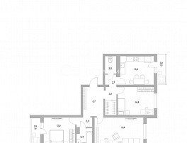 3-комнатная квартира, 83.6 м2