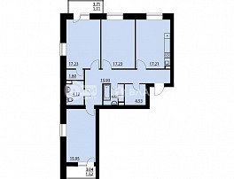 3-комнатная квартира, 100.85 м2