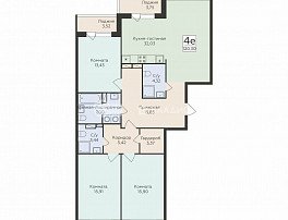 4-комнатная квартира, 120.3 м2