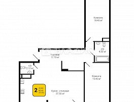 3-комнатная квартира, 98.6 м2