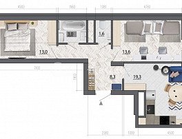 2-комнатная квартира, 60.3 м2