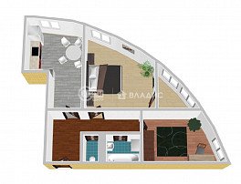 2-комнатная квартира, 55.37 м2