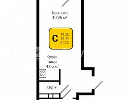 1-комнатная квартира, 31.22 м2