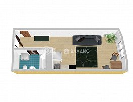 1-комнатная квартира, 23.05 м2