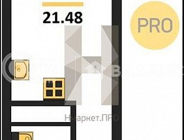 1-комнатная квартира, 21.48 м2