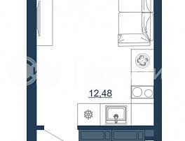 1-комнатная квартира, 22.3 м2