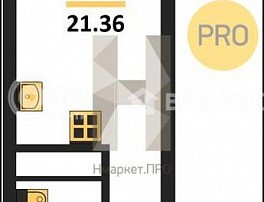 1-комнатная квартира, 21.36 м2