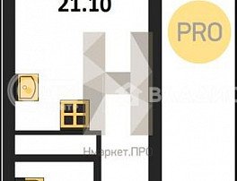 1-комнатная квартира, 21.1 м2