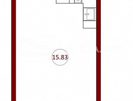 1-комнатная квартира, 19.97 м2