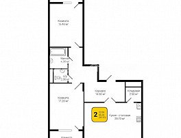 3-комнатная квартира, 90.2 м2