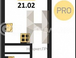 1-комнатная квартира, 21.02 м2