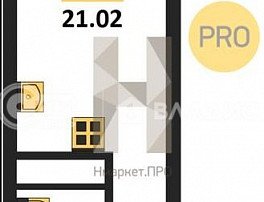1-комнатная квартира, 21.02 м2