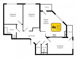 4-комнатная квартира, 85.93 м2