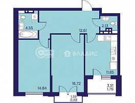 2-комнатная квартира, 64.94 м2