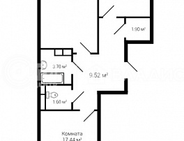 2-комнатная квартира, 68.9 м2