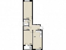 2-комнатная квартира, 69.08 м2