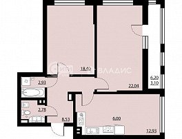 2-комнатная квартира, 76.71 м2