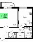 3-комнатная квартира, 53.89 м2, эт. 2, id: 1113411, фото 1