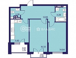 2-комнатная квартира, 64.67 м2