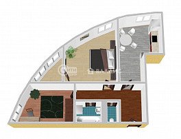 2-комнатная квартира, 55.25 м2