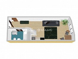 1-комнатная квартира, 23.05 м2