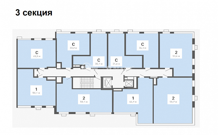 1-комнатная квартира,  м2, эт. 8, id: 978915, фото 12