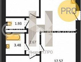 3-комнатная квартира, 76.3 м2